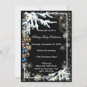 Invitación a la fiesta de los Navidades de inviern