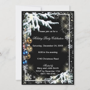 Invitación a la fiesta de los Navidades de inviern