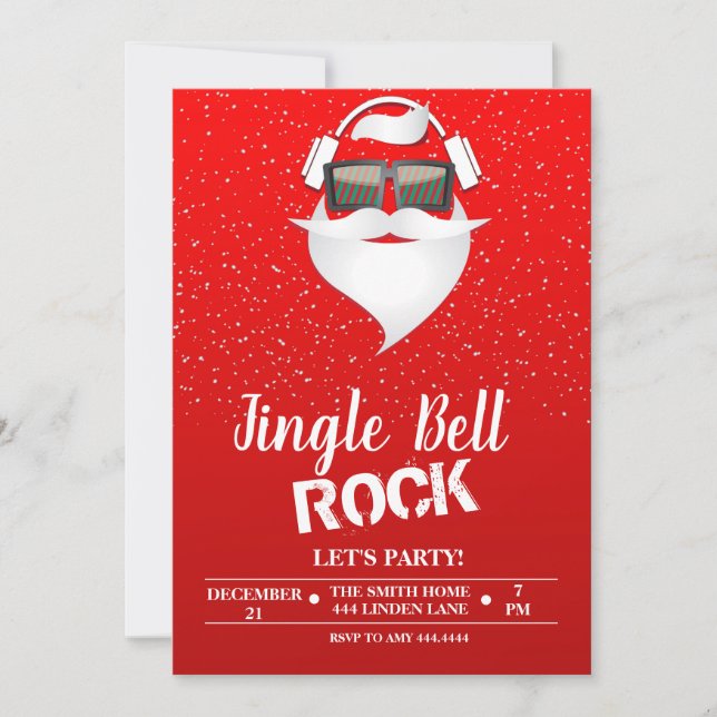 Invitación a la fiesta de los Navidades de Jingle  (Anverso)