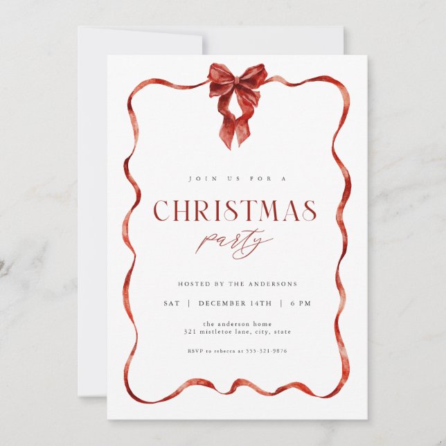 Invitación a la fiesta de los Navidades de la cint (Anverso)