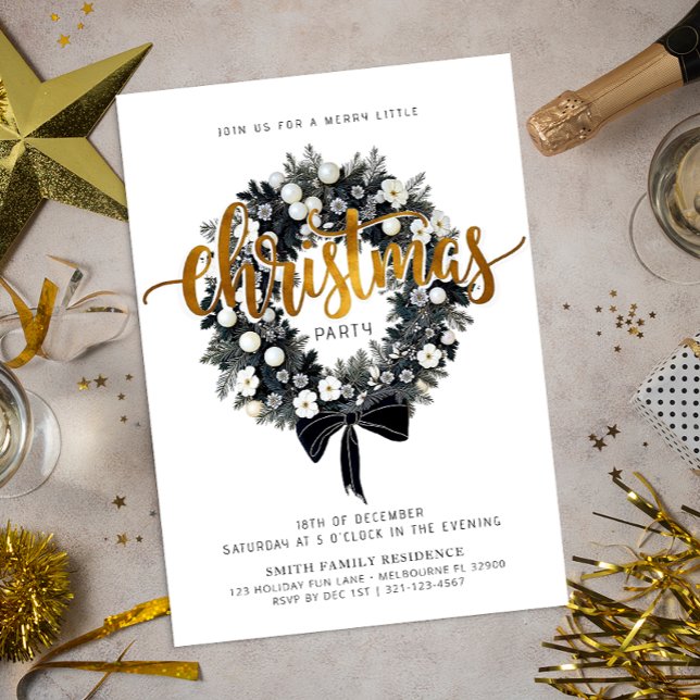 Invitación a la fiesta de los Navidades de la guir (Simple Christmas Party Invitation)