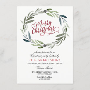 Invitación a la fiesta de los Navidades de la hoja