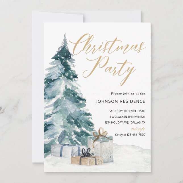 Invitación a la fiesta de los Navidades de la niev (Anverso)