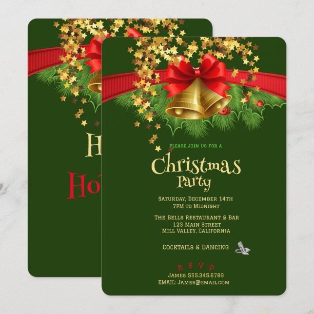 Invitación a la fiesta de los Navidades de las Est (Anverso / Reverso)
