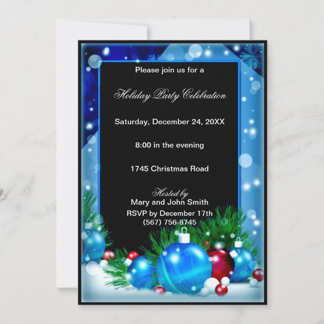 Invitación a la fiesta de los Navidades de los Bal (Anverso)