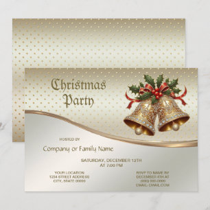 Invitación a la fiesta de los Navidades de oro Bel