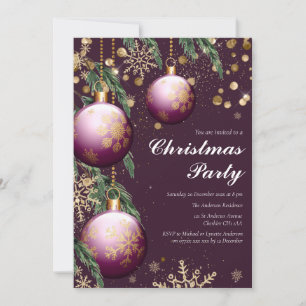 Invitación a la fiesta de los Navidades de Pine Bo