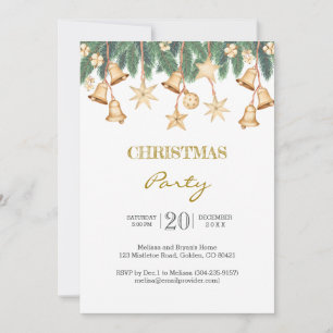 Invitación a la fiesta de los Navidades de pino de