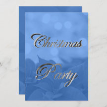 Invitación a la fiesta de los Navidades de Poinset