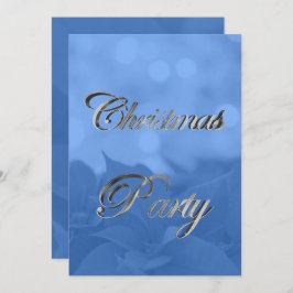 Invitación a la fiesta de los Navidades de Poinset