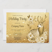 Invitación a la fiesta de los Navidades de renos f
