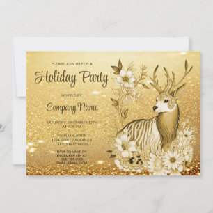 Invitación a la fiesta de los Navidades de renos f
