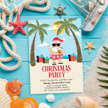 Invitación a la fiesta de los Navidades de verano<br><div class="desc">Invitación en julio a Navidades Fiestas de la Playa Tropical de Luau en Hawái</div>