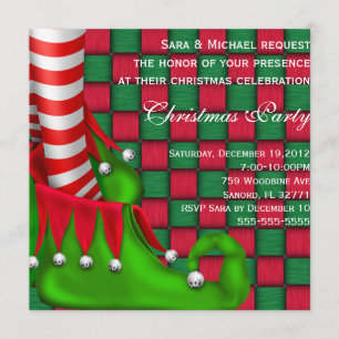 Invitación a la fiesta de los Navidades de zapato 