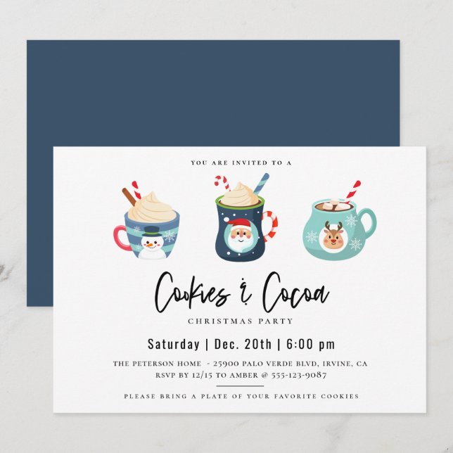 Invitación a la fiesta de los Navidades del cacao (Anverso / Reverso)