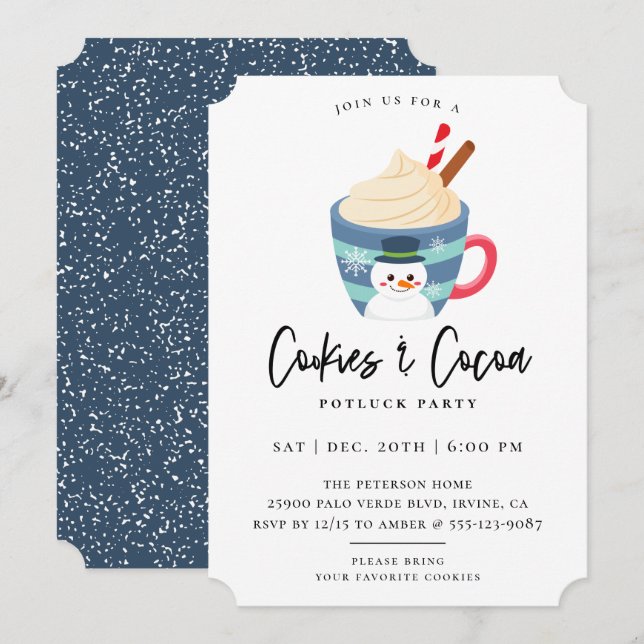 Invitación a la fiesta de los Navidades del cacao (Anverso / Reverso)