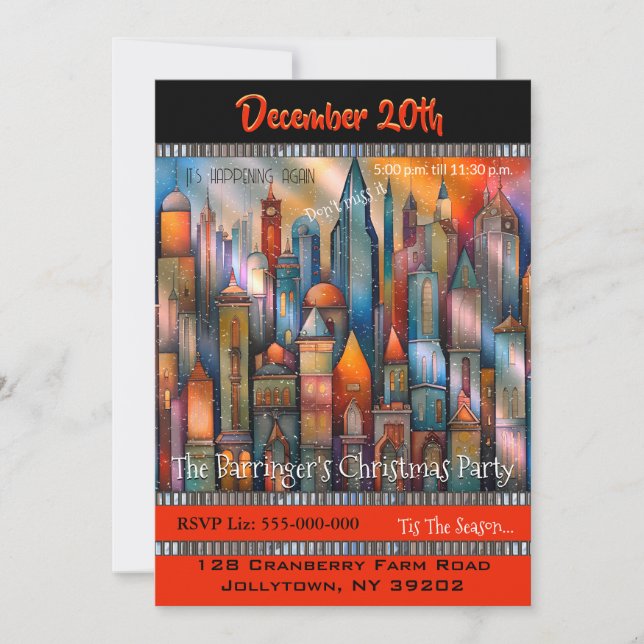 Invitación a la fiesta de los Navidades del centro (Anverso)