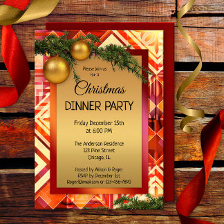 Invitación a la fiesta de los Navidades del oro ar