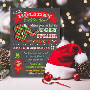 Invitación a la fiesta de los Navidades del suéter