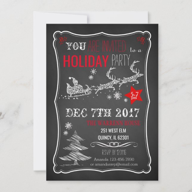 Invitación a la fiesta de los Navidades del tabler (Anverso)