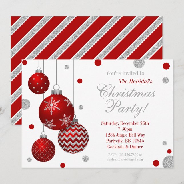 Invitación a la fiesta de los Navidades en Baudios (Anverso / Reverso)