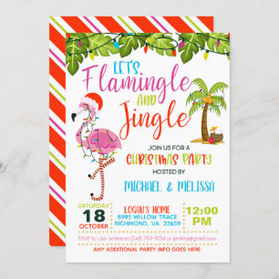 Invitación a la fiesta de los Navidades Flamingle 