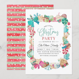 Invitación a la fiesta de los navidades Gingerbrea