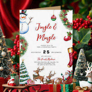 Invitación a la fiesta de los Navidades Jingle y M