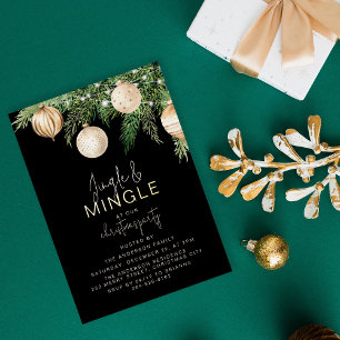 Invitación a la fiesta de los Navidades Jingle y M