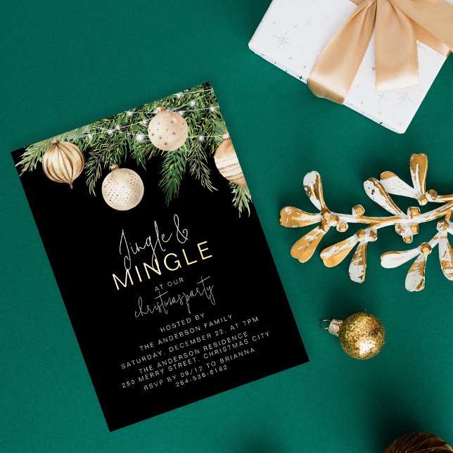 Invitación a la fiesta de los Navidades Jingle y M (Subido por el creador)