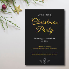 Invitación a la fiesta de los Navidades Minimalist