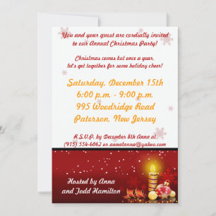 Invitación a la fiesta de los Navidades nocturnos