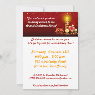 Invitación a la fiesta de los Navidades nocturnos 