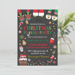 Invitación a la fiesta de los navidades Pajama Slu