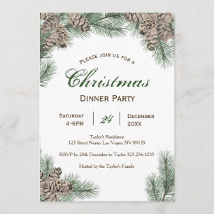 Invitación a la fiesta de los Navidades Pinecones