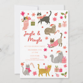 Invitación a la fiesta de los Navidades rosados de