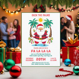 Invitación a la fiesta de los Navidades tropicales
