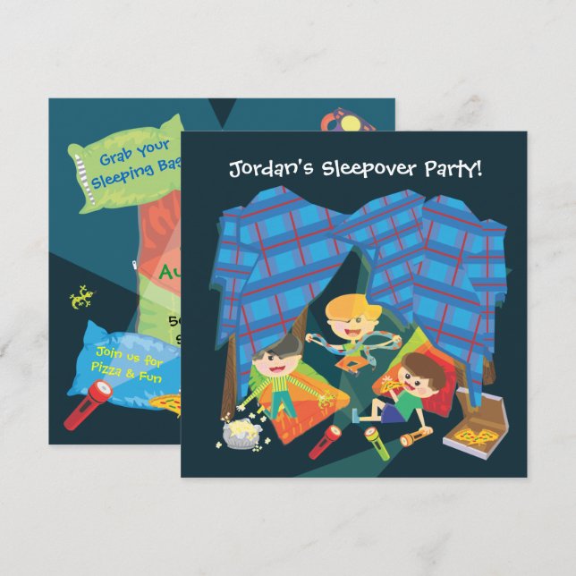 Invitación a la fiesta de los niños con sueño (Anverso / Reverso)