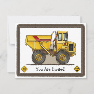 Invitación a la fiesta de los niños de la construc