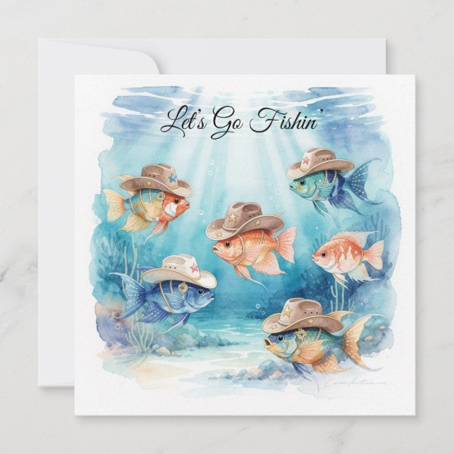 Invitación a la Fiesta de los Peces Vaqueros del A (Anverso)