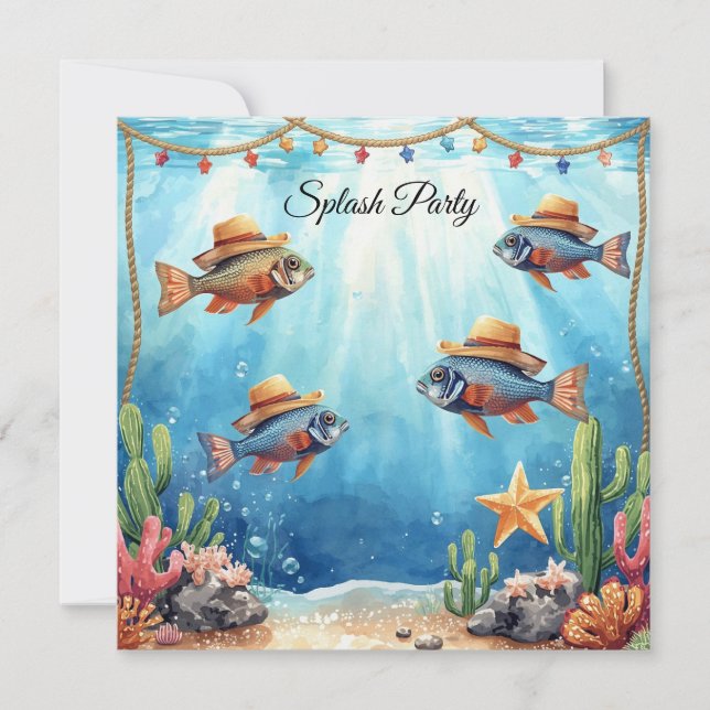Invitación a la Fiesta de los Peces Vaqueros del A (Anverso)