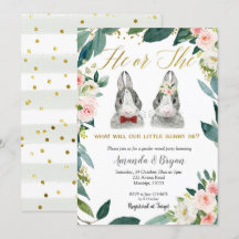 Invitación a la fiesta de los pequeños conejitos