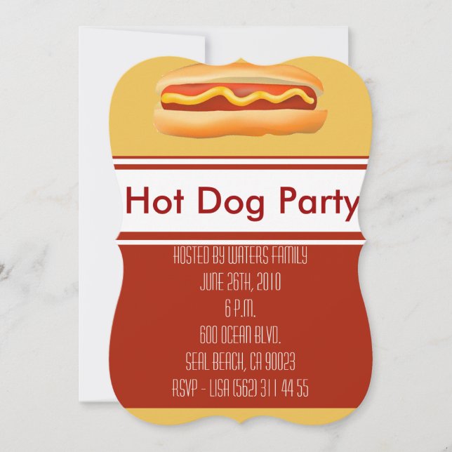 Invitación a la fiesta de los perros calientes (Anverso)