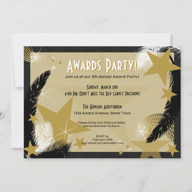 Invitación a la fiesta de los Premios Glamour de H (Anverso)