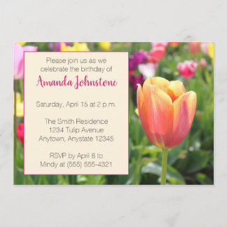 Invitación a la fiesta de los tulipanes de primave