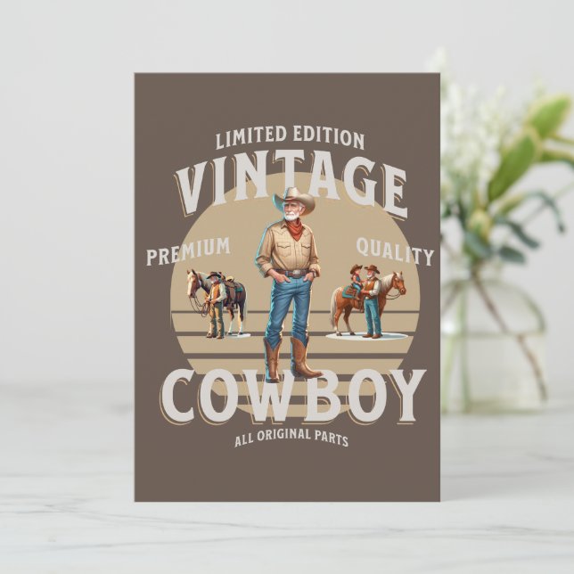 Invitación a la fiesta de los Vaqueros del Rodeo O (Anverso de pie)