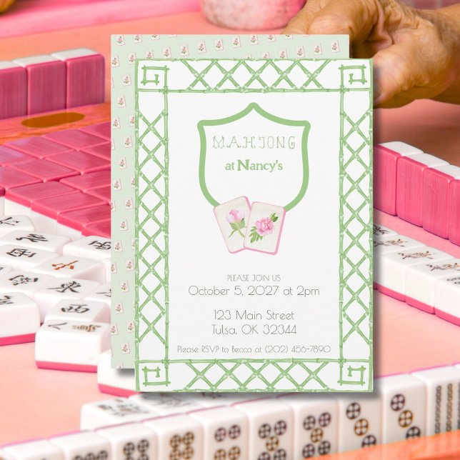 Invitación a la Fiesta de Mahjong, Flor Verde de B (Subido por el creador)