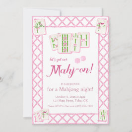 Invitación a la fiesta de Mahjong, invitación inst