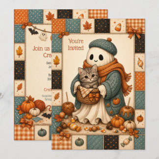 Invitación a la fiesta de manualidades de Hallowee