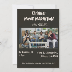 Invitación a la fiesta de maratón de películas de 